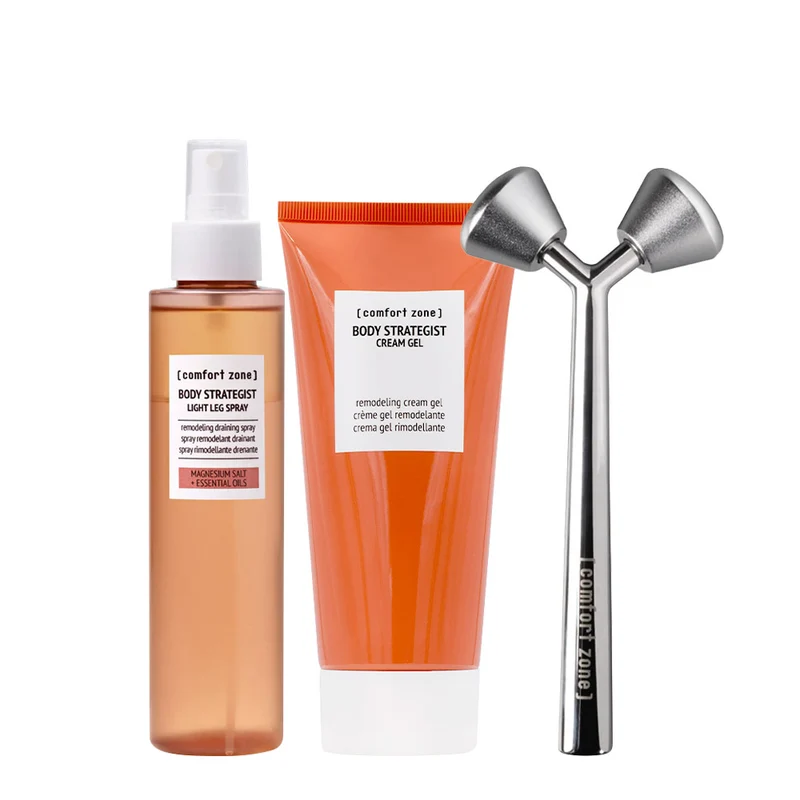 Comfort Zone Body Strategist Light Leg Spray 150ml Cream Gel 200ml Deep Toning Tool