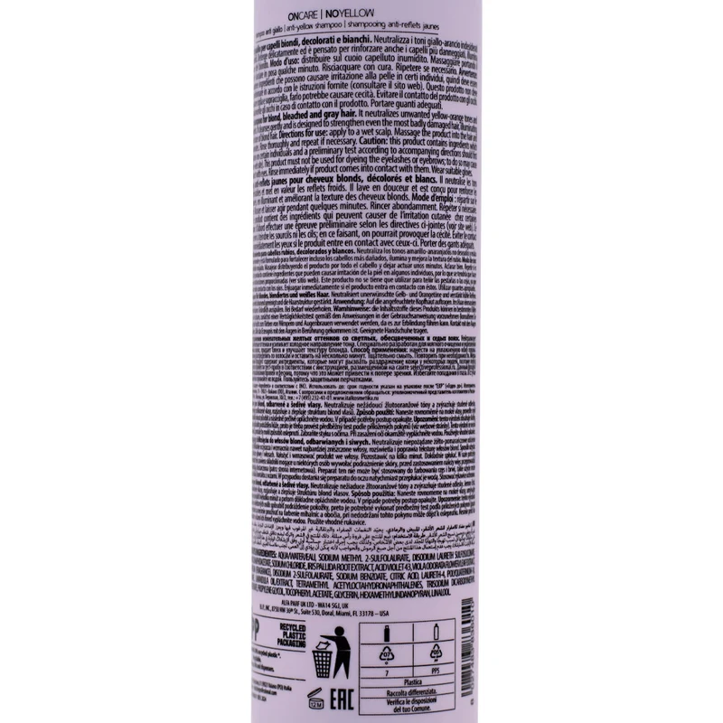 Selective Professional On Care No Yellow Shampoo 275ml - shampooing anti-jaune
