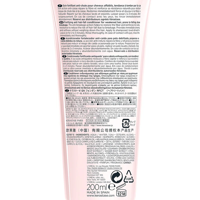 Kerastase Genesis Fondant Renforçateur 200ml - après-shampooing fortifiant pour cheveux faibles