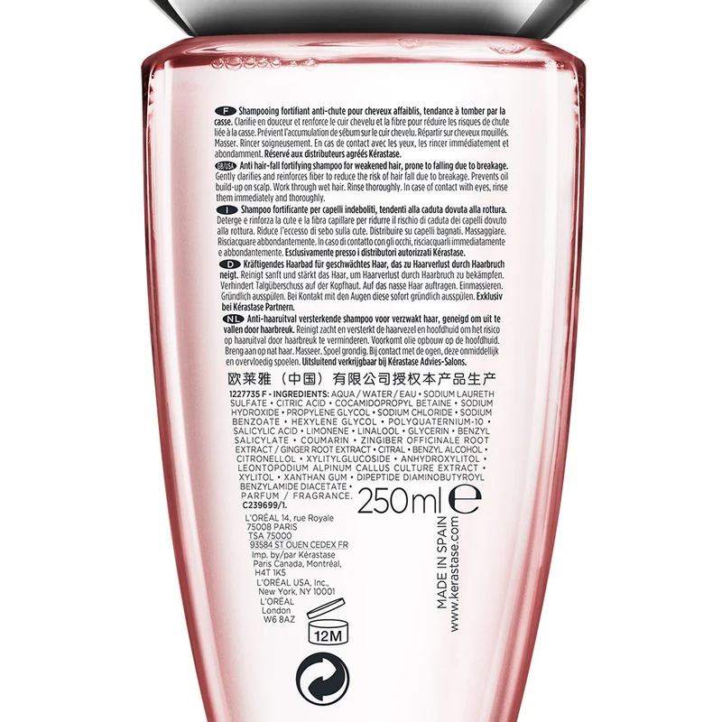 Kerastase Genesis Bain Hydra Fortifiant 250ml - shampooing cheveux faibles et gras