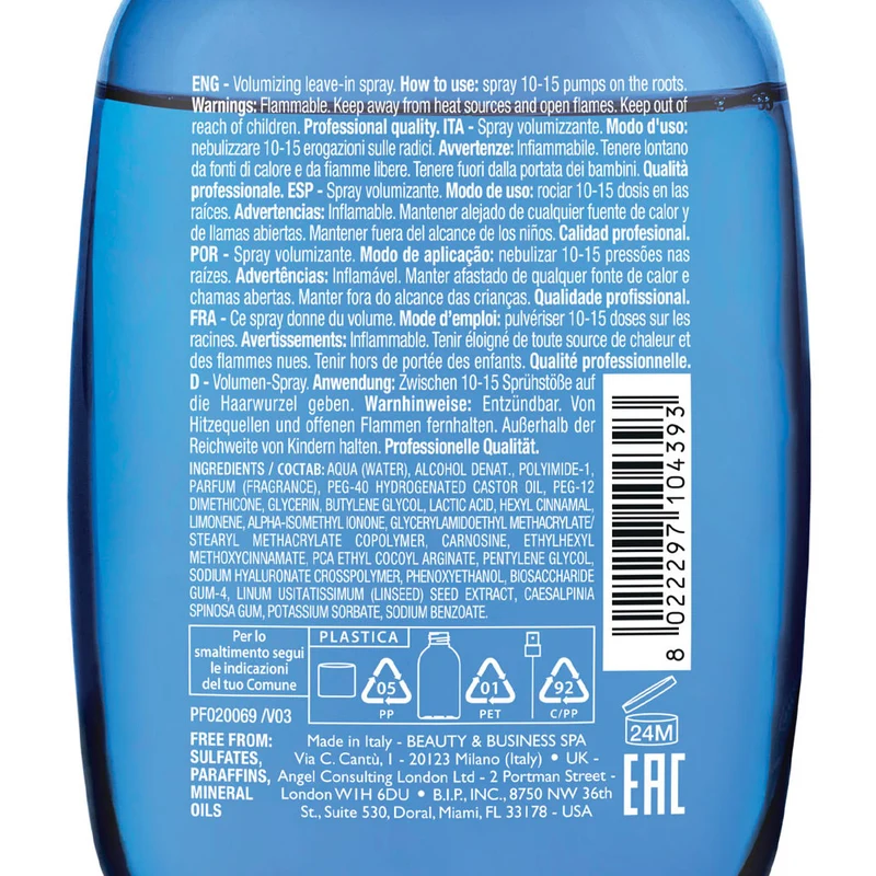 Alfaparf Milano Semi Di Lino Volume Volumizing Spray 125ml - spray volumateur