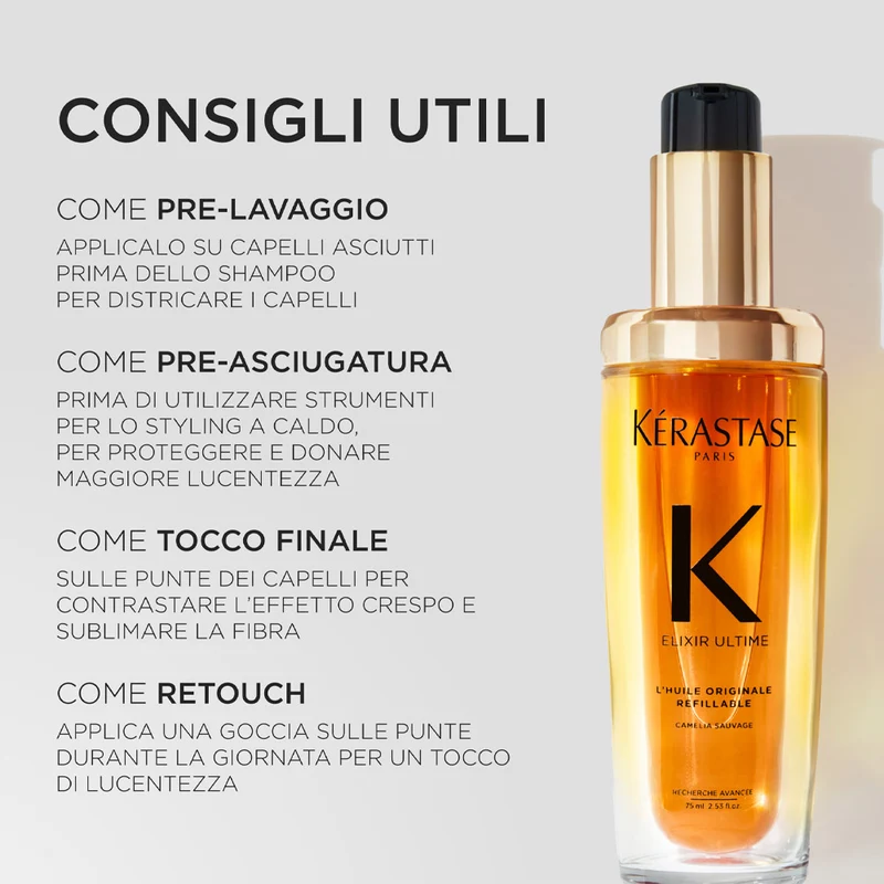 Kerastase Elixir Ultime L'Huile Originale 75ml - huile hydratante anti-frisottis