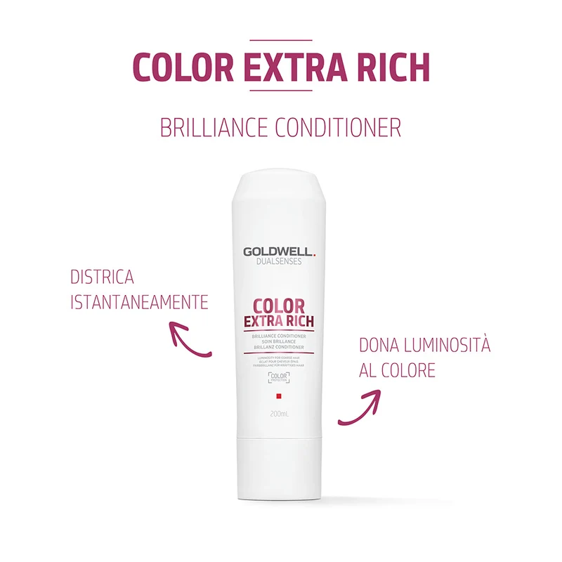 Goldwell Dualsenses Color Extra Rich Brilliance Conditioner 200ml - après-shampooing éclaircissant pour cheveux épais