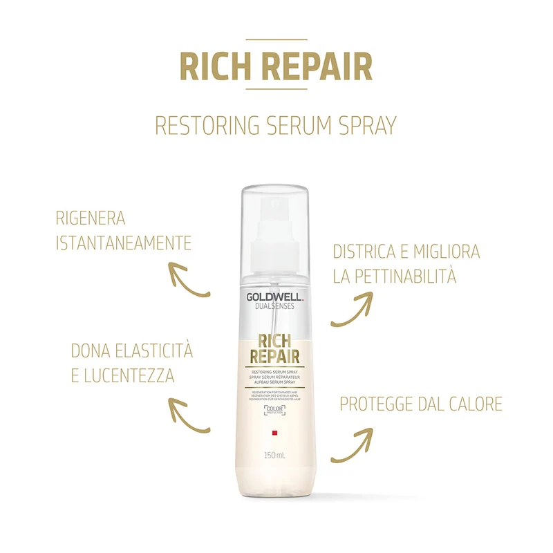 Goldwell Dualsenses Rich Repair Restoring Serum Spray 150ml - sérum en spray pour cheveux secs ou abîmés