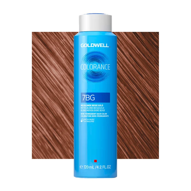 7BG Blond moyen beige doré Goldwell Colorance Warm browns can 120ml