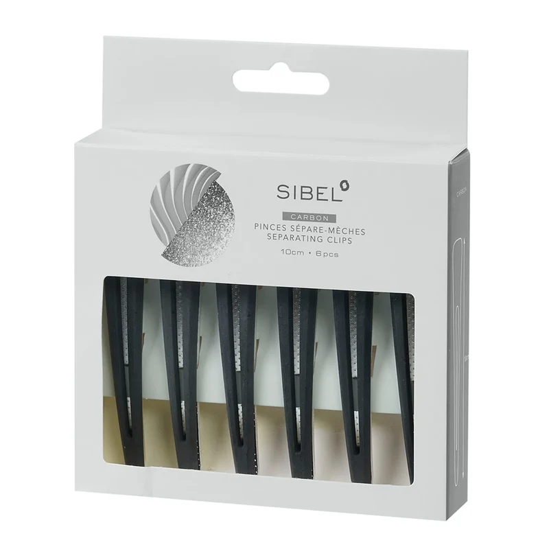 Pinces Carbon Medium Noir 6 Pcs