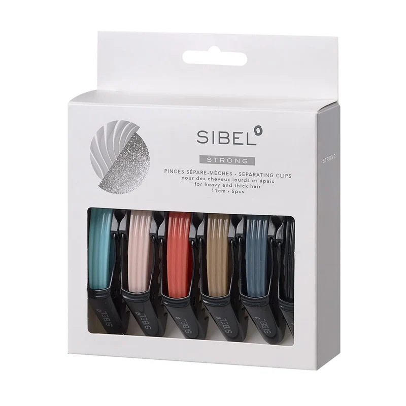 Pinces sépare-mèches Strong 11 cm - Couleurs assorties - 6 pcs