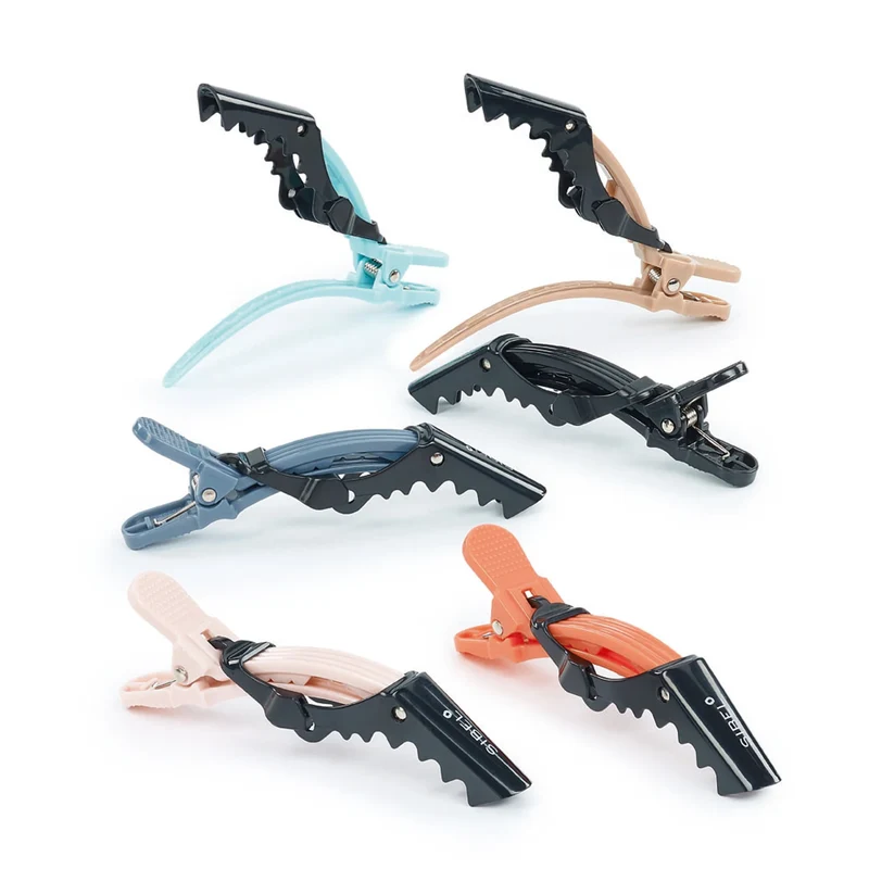 Pinces sépare-mèches Strong 11 cm - Couleurs assorties - 6 pcs