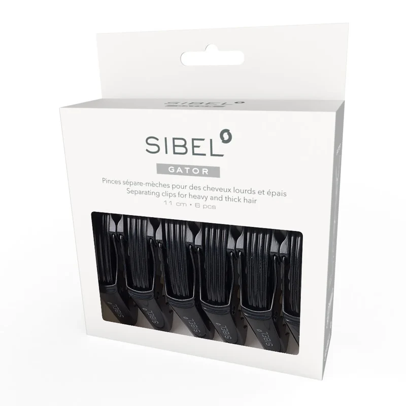 PINCES SÉPARE-MÈCHES STRONG XL 11CM 6PCS NOIR
