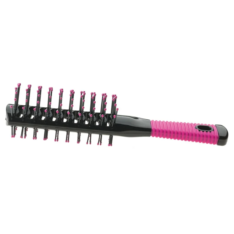 Brosse ventilée Double Tunnel 400 Rose/Noir