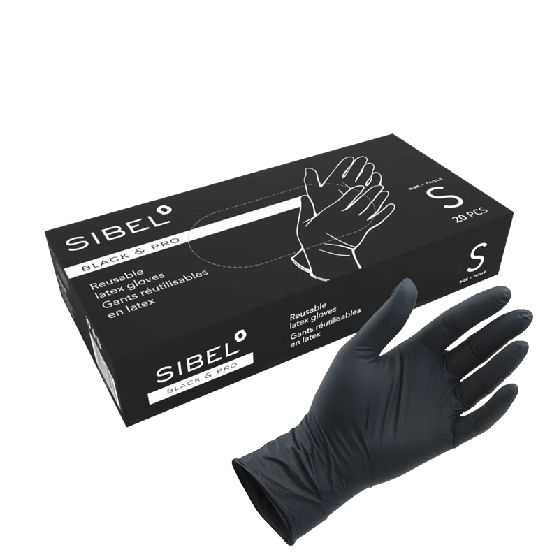 Gants Latex Black & Pro Noir Small 20 Pcs