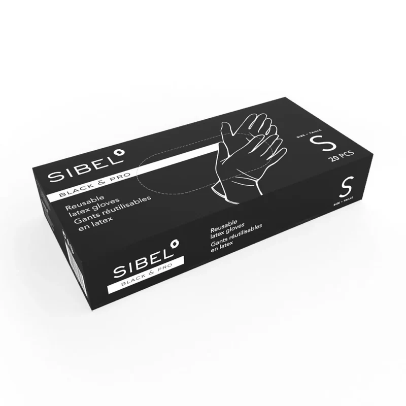 Gants Latex Black & Pro Noir Small 20 Pcs