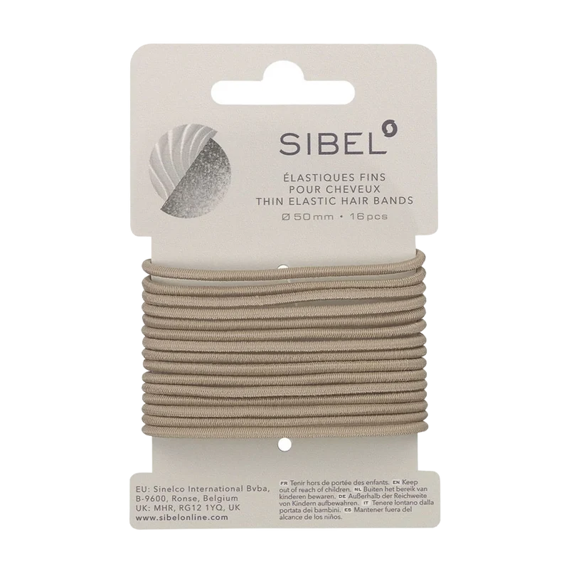 SIBEL Elastiques pour cheveux Blond Mince 16pcs