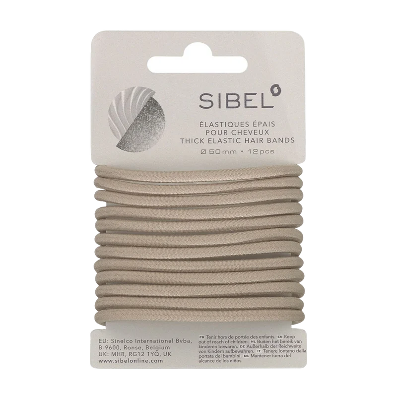 SIBEL Elastiques pour cheveux blonds Epais 12pcs