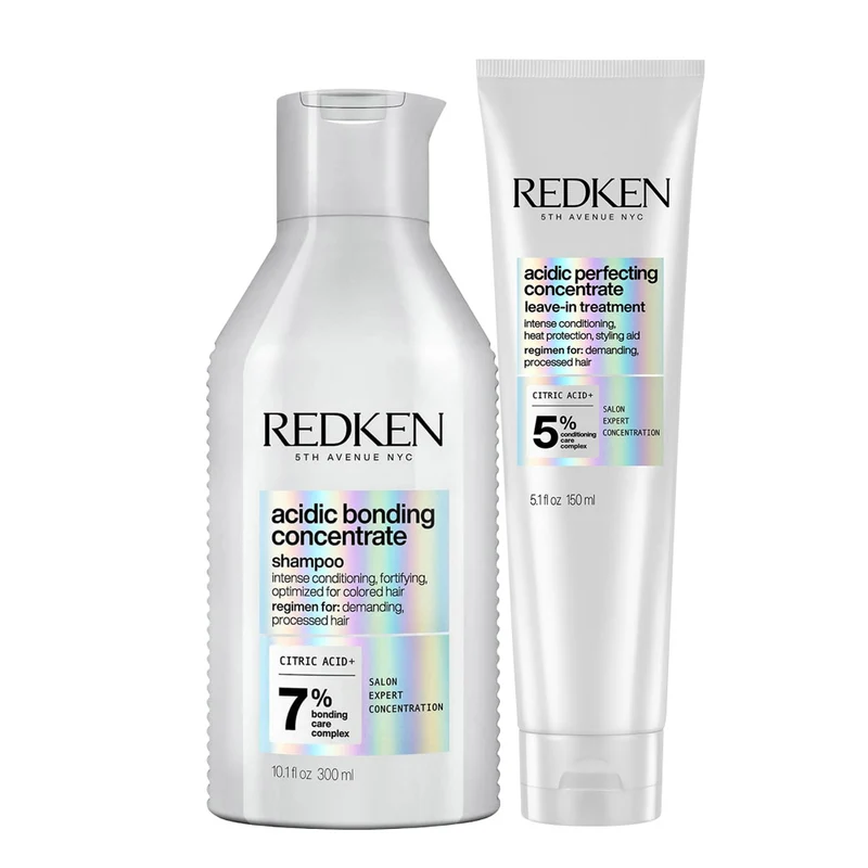 Redken Acidic Bonding Concentrate Shampoo 300ml Leave-in Treatment 150ml