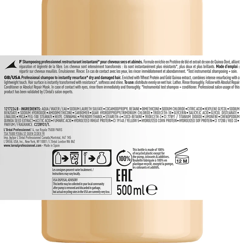 Absolut Repair Shampooing - 500ml