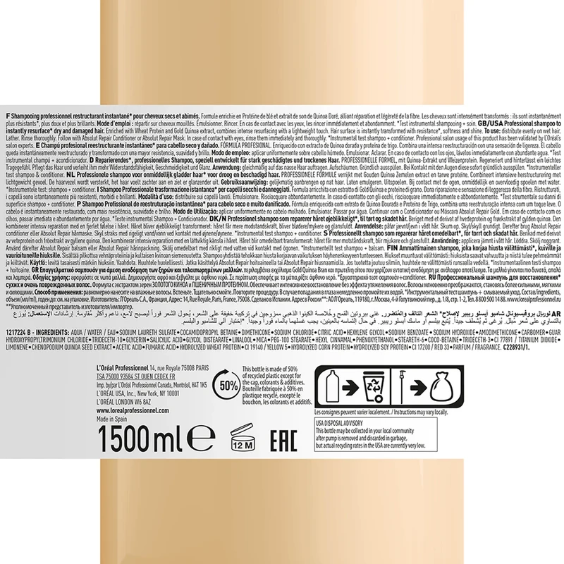 Absolut Repair Shampooing - 1500ml