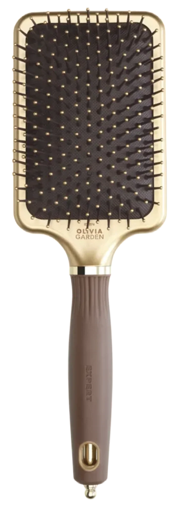 Expert Care Rectangular Nylon Bristle Gold&Brown L