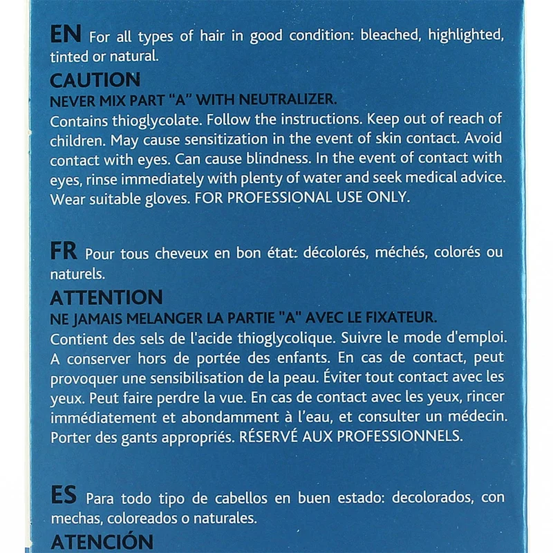 Kit permanente tonique, sans ammoniaque