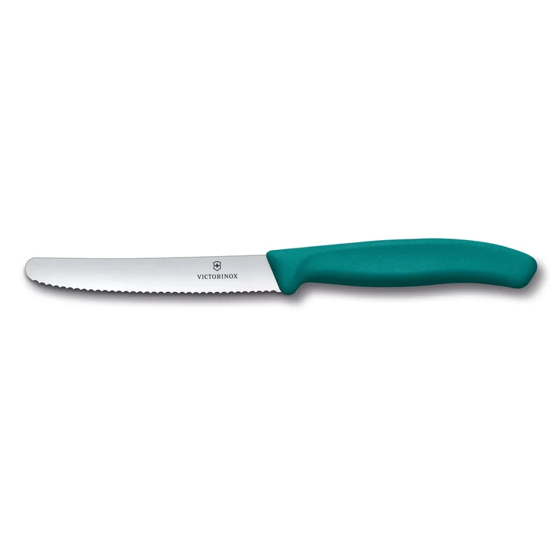 Coltello tavola ondulato manico verde - Swiss Classic