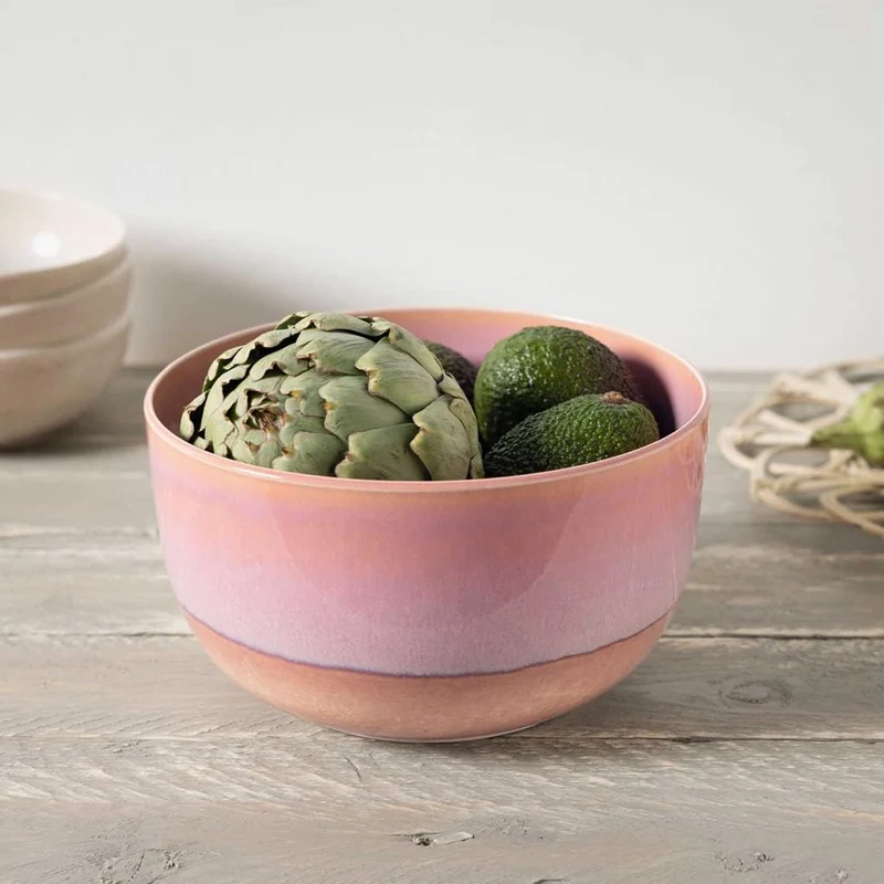 PERLEMOR Insalatiera/ Scodella da portata - Corallo, 3,01 l, Premium Porcelain