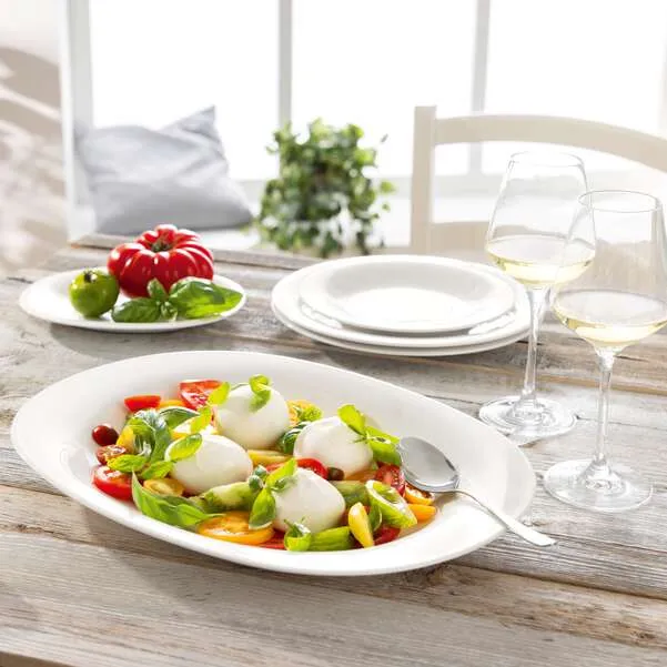 New Cottage Piatto da dessert/ colazione - Bianco, Ø21,5 cm, Premium Porcel