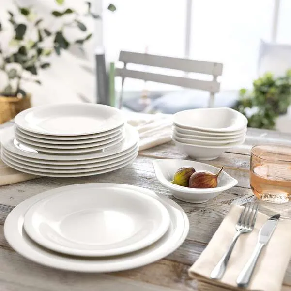 New Cottage Piatto da dessert/ colazione - Bianco, Ø21,5 cm, Premium Porcel