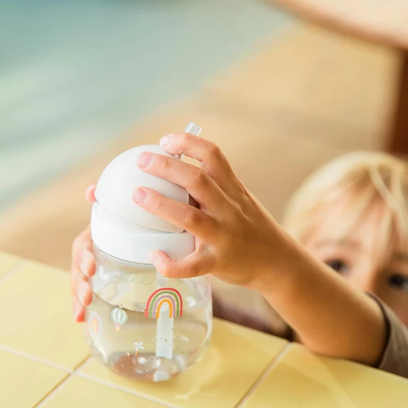 Bicchiere con cannuccia per bambini "Mio - Little Farm" - 300ml