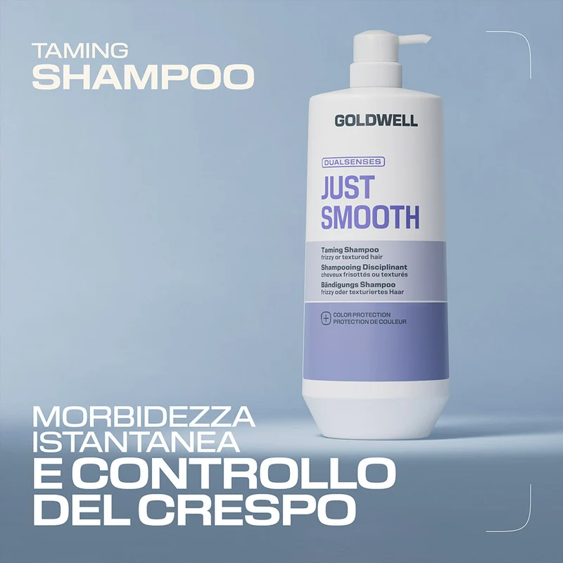 Goldwell Just Smooth Taming Shampoo 1000ml - shampoo pour cheveux frisés