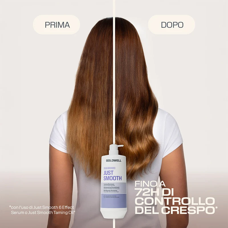 Goldwell Just Smooth Taming Shampoo 1000ml - shampoo pour cheveux frisés