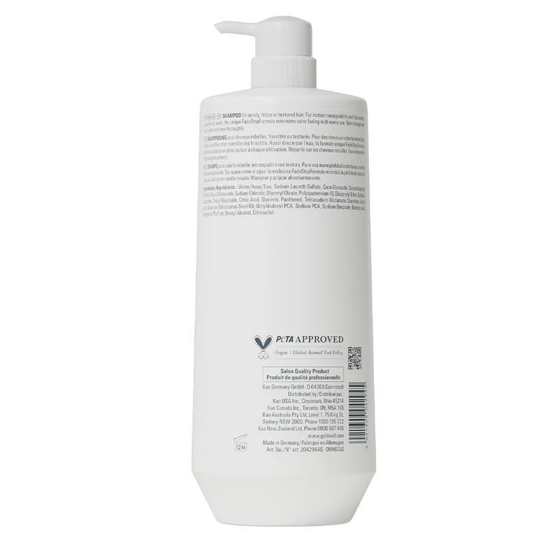 Goldwell Just Smooth Taming Shampoo 1000ml - shampoo pour cheveux frisés