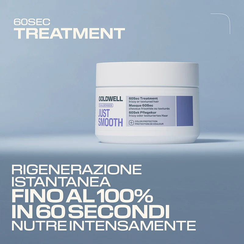Goldwell Just Smooth 60Sec Treatment 200ml - masque cheveux frisottis et indisciplinés