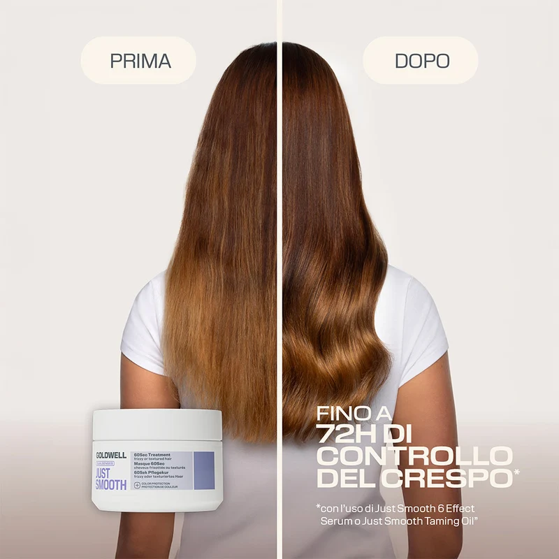 Goldwell Just Smooth 60Sec Treatment 200ml - masque cheveux frisottis et indisciplinés