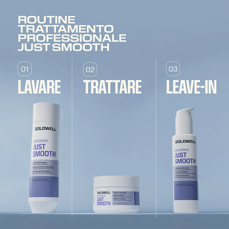 Goldwell Just Smooth 60Sec Treatment 200ml - masque cheveux frisottis et indisciplinés
