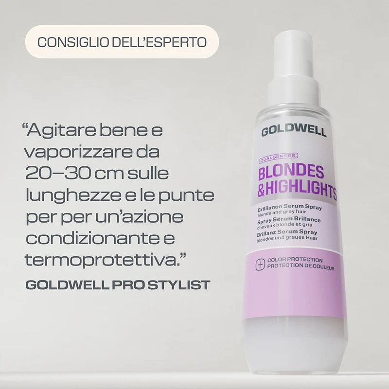 Goldwell Dualsenses Blonde & Highlights Brilliance Serum Spray 150ml - sérum démêlant cheveux blonds