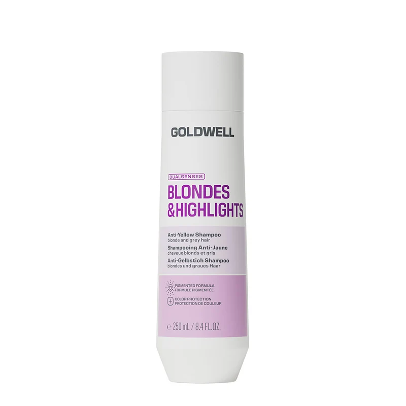 Goldwell Dualsenses Blonde & Highlights Anti-Yellow Shampoo 250ml - shampoo cheveux blonds