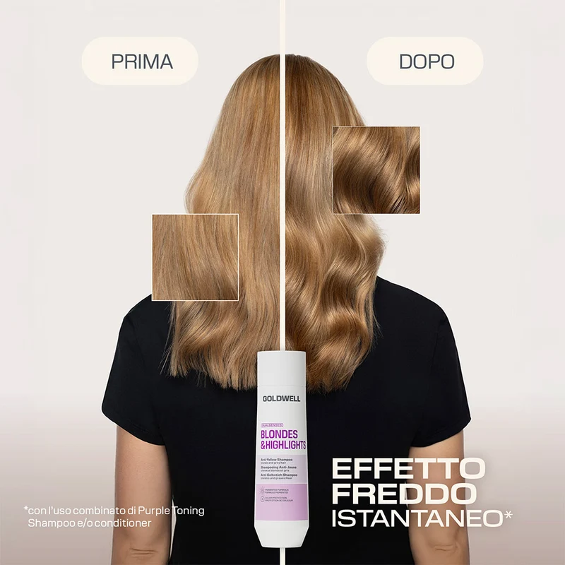 Goldwell Dualsenses Blonde & Highlights Anti-Yellow Shampoo 250ml - shampoo cheveux blonds