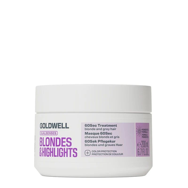 Goldwell Dualsenses Blonde & Highlights Anti-Yellow 60Sec Treatment 200ml - masque cheveux blonds