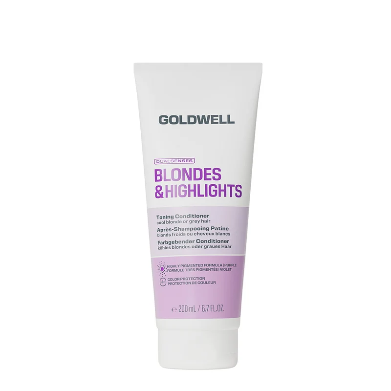 Goldwell Dualsenses Blonde & Highlights Toning Conditioner Purple 200ml - après-shampoing anti-jaunissement