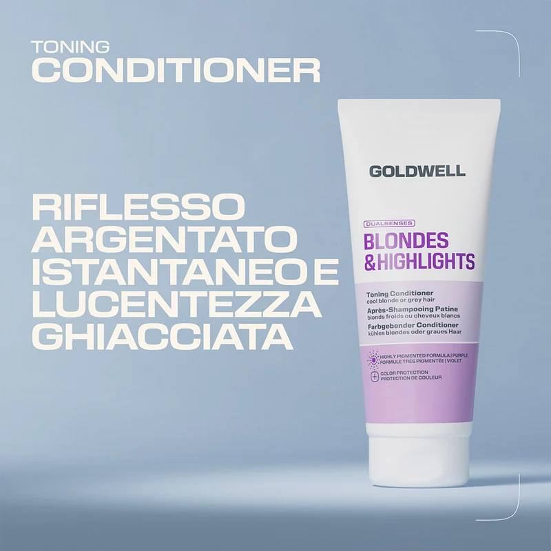 Goldwell Dualsenses Blonde & Highlights Toning Conditioner Purple 200ml - après-shampoing anti-jaunissement