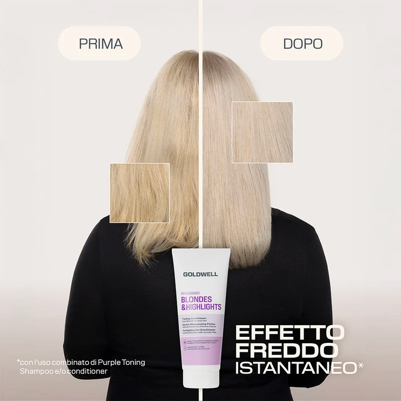 Goldwell Dualsenses Blonde & Highlights Toning Conditioner Purple 200ml - après-shampoing anti-jaunissement