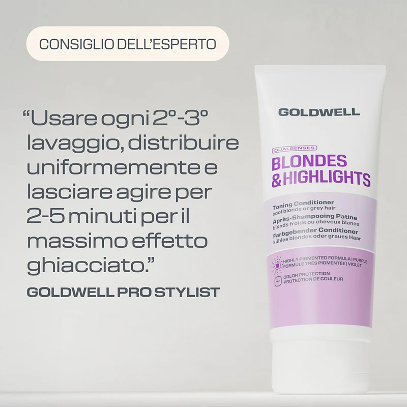 Goldwell Dualsenses Blonde & Highlights Toning Conditioner Purple 200ml - après-shampoing anti-jaunissement