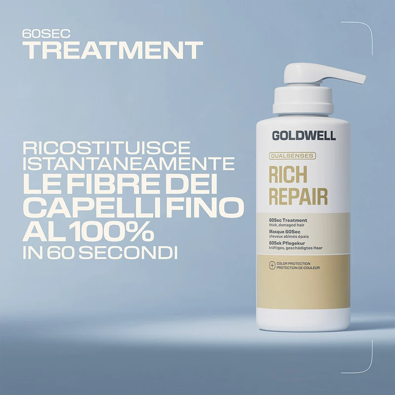 Goldwell Dualsenses Rich Repair 60sec Treatement 500ml - traitement nourrissant cheveux abîmés