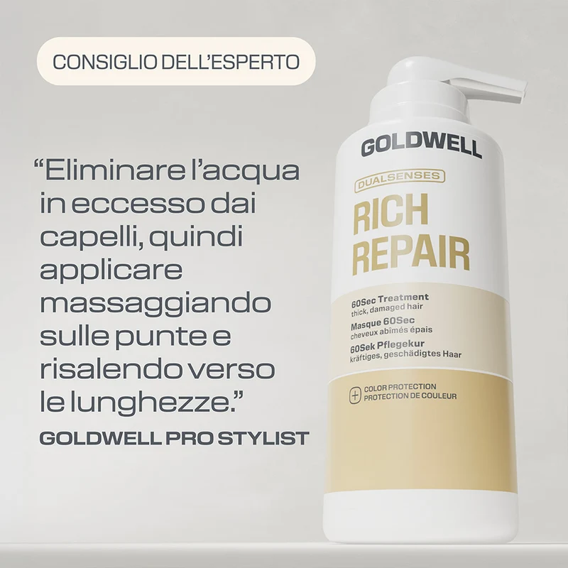 Goldwell Dualsenses Rich Repair 60sec Treatement 500ml - traitement nourrissant cheveux abîmés