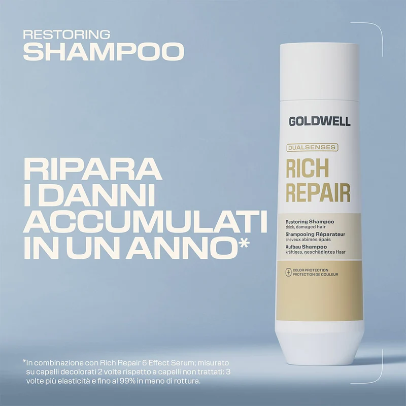 Goldwell Dualsenses Rich Repair Restoring Shampoo 250ml - shampoo cheveux abîmés