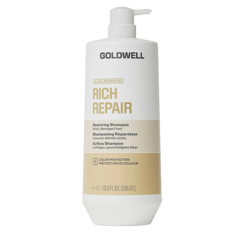 Goldwell Dualsenses Rich Repair Restoring Shampoo 1000ml - shampoo cheveux abîmés