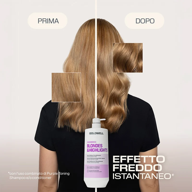Goldwell Dualsenses Blonde & Highlights Anti-yellow Condtioner 1000ml - après-shampoing pour cheveux blonds
