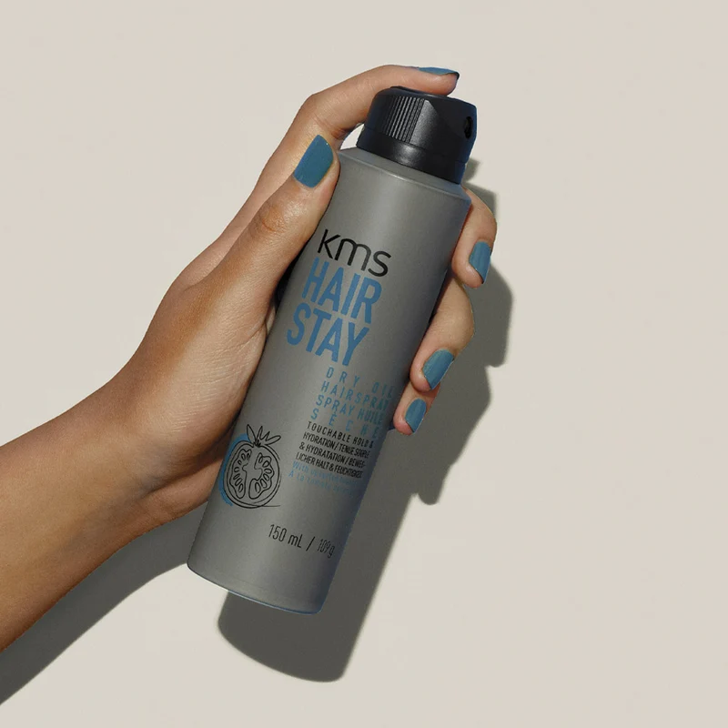 KMS Hairstay Dry Oil Hairspray 150ml - laque anti-frisottis à tenue légère