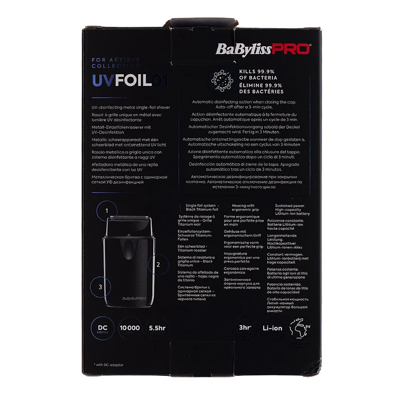 Babyliss Pro Shaver UV Single Foil - rasoir