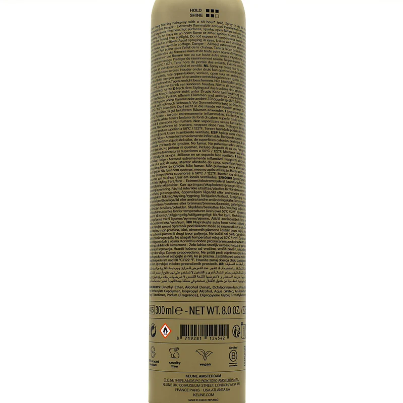 Keune Style Fixer Strong Hold Hairspray 300ml - laque tenue forte